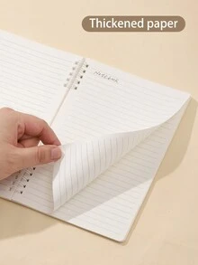 1pc 60 Sheets Bohemian Style Notebook With Tree Leaf Cover, Creative Spiral Journal For Students And Office - Multicolor - View 6