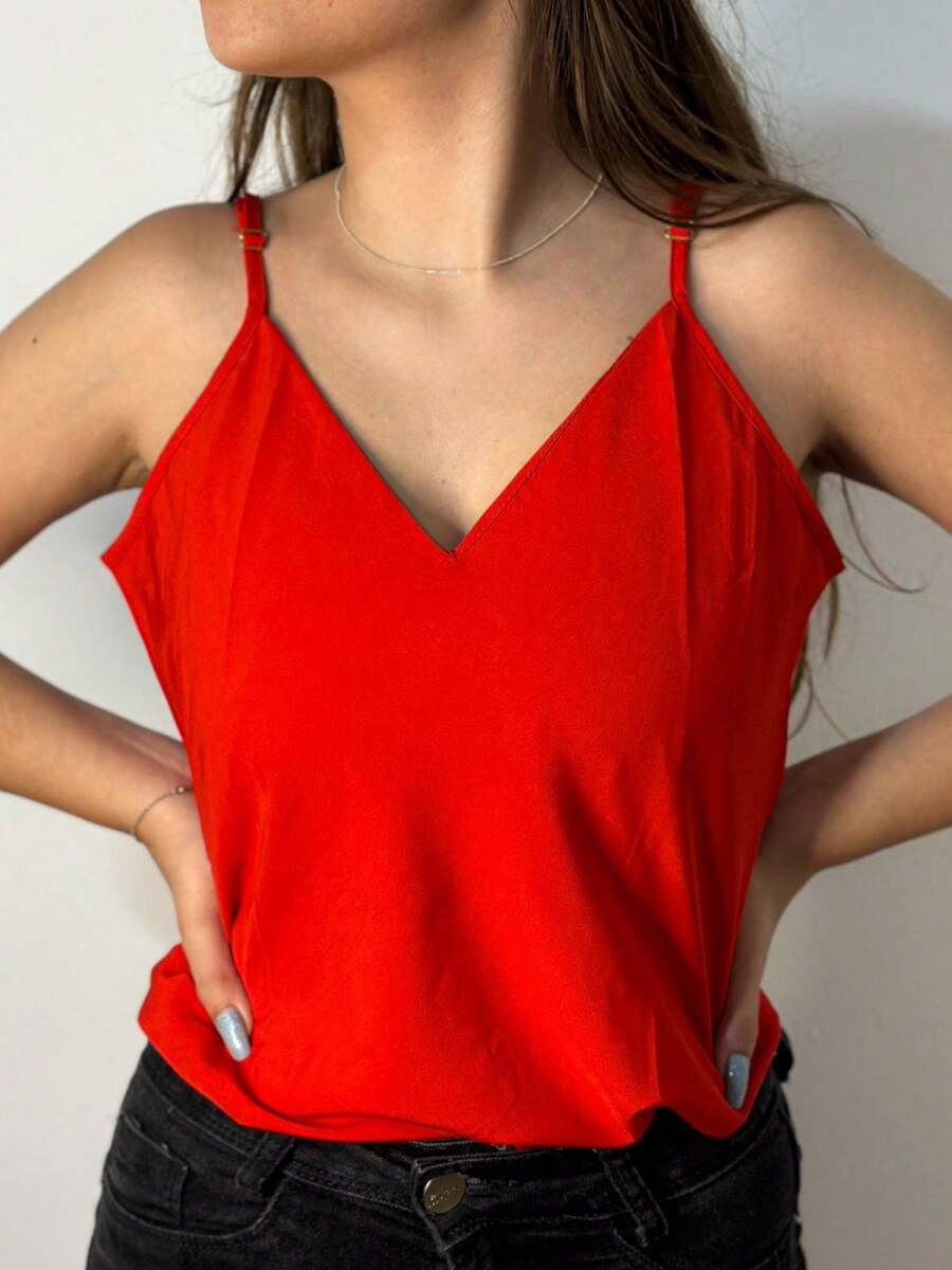 Women Blouses - Red - View 1