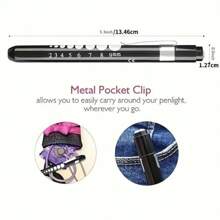 帶瞳孔測量的led瞳孔筆燈,適用於護士、醫生和護理學生使用的可重複使用醫用筆燈