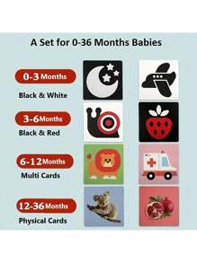 黑白对比卡 婴儿早教卡 新生儿视觉刺激卡 黑白追踪卡 彩色卡 礼物