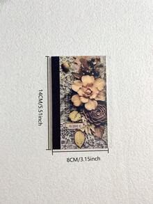 40 Piezas/paquete Papel De Material De Scrapbooking Retro Con Patrón De Flores Para Bricolaje - Multicolor - Ver 2