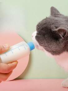 6pcs/Set Pet Water And Milk Feeder, Suitable For Feeding Young Pets - Pink - View 3