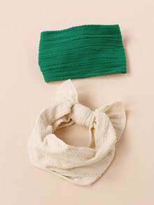 6入組可愛柔軟尼龍提花蝴蝶結束髮帶，適用於嬰幼兒及兒童 - 彩色 - 查看 7