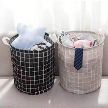 1 件家用脏衣服篮子礼品收纳整理器带网格布可折叠防水大号洗衣篮适用于浴室、卧室和房间收纳洗衣篮、洗衣篮浴室收纳器、篮子、收纳篮、可折叠洗衣篮 - 黑色 - 查看 10