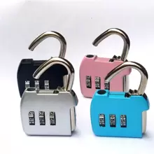3位密碼鎖,粉紅色,迷你健身房學生宿舍櫃背包行李箱抽屜拉鍊密碼鎖掛鎖戶外防水掛鎖學校健身房儲物櫃,運動儲物櫃,圍欄,工具箱,門,箱子,儲物,黑色 - 粉色 - 查看 3