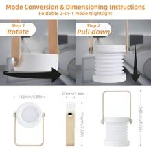 1入創意摺疊折疊式led營燈,usb供電護眼桌燈,新奇家居裝飾氛圍燈 - 彩色 - 查看 10
