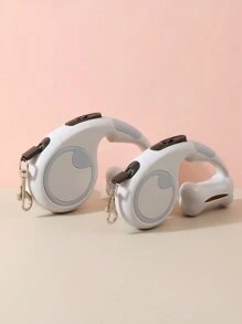 1pc Pet Retractable Leash, Multi-Color Options Suitable For Small & Medium Dogs, Gray Or Black Random Color