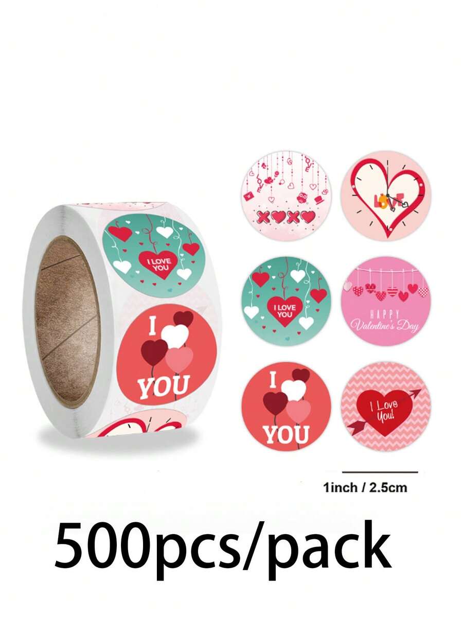 500片/包婚禮、情人節、母親節、派對禮物包裝標籤貼紙密封貼 - 彩色 - 查看 1