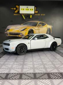 1入組鋅合金壓鑄模型玩具車,15.5厘米 X 6.8厘米 X 4.5厘米,222克,2門灰色跑車,可開門與發動機蓋,後輪拉回功能,適合男孩生日、節日、收藏玩具車之完美禮物 - 灰色 - 查看 1
