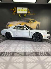 1入組鋅合金壓鑄模型玩具車,15.5厘米 X 6.8厘米 X 4.5厘米,222克,2門灰色跑車,可開門與發動機蓋,後輪拉回功能,適合男孩生日、節日、收藏玩具車之完美禮物 - 灰色 - 查看 3