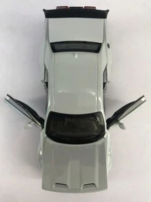 1入組鋅合金壓鑄模型玩具車,15.5厘米 X 6.8厘米 X 4.5厘米,222克,2門灰色跑車,可開門與發動機蓋,後輪拉回功能,適合男孩生日、節日、收藏玩具車之完美禮物 - 灰色 - 查看 7