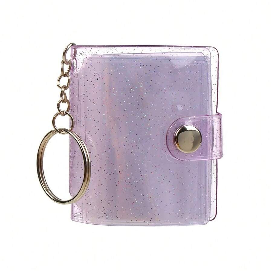 1 Pieza Álbum De Fotos De Bolsillo Con Soporte Para Fotos De 2 Pulgadas - Morado - Ver 1