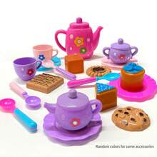 Princess Mini Tea Party Toy Set For Little Girls, Kids Pretend Play Kitchen Toys With Small Simulation Teapot, Unisex Gift For Birthday Easter Christmas