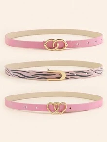 3入組兒童彩色複雜帶子 - 淺粉色 - 查看 2