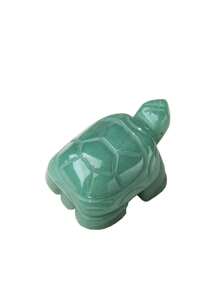 1 件裝天然水晶玫瑰石英龜甲晶蛋白石動物治療石家居裝飾魚缸工藝品小裝飾品 - 彩色 - 查看 6