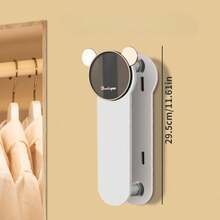 1個可伸縮多功能壁掛式衣架收納架,無需打孔 - 米色 - 查看 2