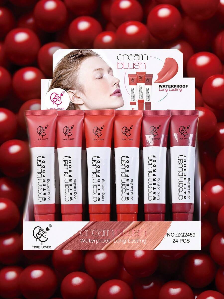CAJA DE 24 PIEZAS DE BLUSH-CREAM BLUSH WATERPROOF-LONG LASTING - Multicolor - Ver 1
