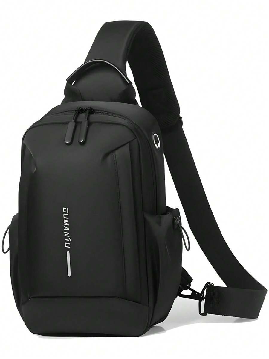 Mochila Pechera Premiun Impermeable Bolsa para Pecho Resistente Pechera Elegante - Negro - Ver 1