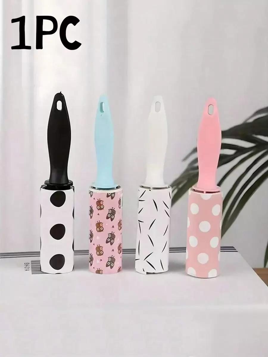 1pc Mini Portable Reusable Lint Roller, Compact Lint Remover With Detachable Design, Sticky Lint Roller, Mini Portable Lint Roller For Removing Dust From Clothes, Carpets, Pet Hair, Travel Size Lint Brush, 30 Sheets Mini Lint Brush Suitable For Pet Hair, Furniture, Sofa, Carpet, Car Seats, Car Accessories, Home Accessories, Travel Supplies - Multicolor - View 1