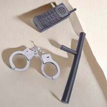 Police Role Play Toy Set With Pretend Handcuffs And Walkie Talkie, Style Random