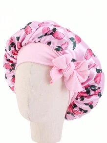 1件装婴儿浴帽新生儿护发帽儿童睡帽防风保暖可爱帽子新生儿礼物（花型不固定，款式图案随机）