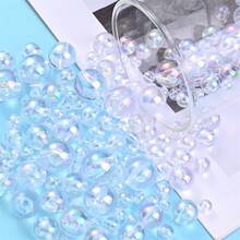 10-500入/組4/6/8/10/12/14/16mm丙烯酸透明ab間隔珠,夢幻泡沫間隔珠,適用於珠寶製作手鍊項鍊diy工藝珠串 - 無色 - 查看 9