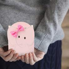 10入組可愛的粉色蝴蝶結和大象禮品盒嬰兒淋浴收藏盒,適用於萬聖節、聖誕節、生日派對裝飾、生日禮物 - 粉色 - 查看 8