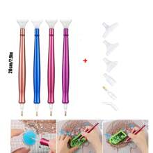 1套5d Diy指甲增強珠寶十字繡點鑽工具,透明鑽石畫點鑽筆附件,鑽石馬賽克油畫藝術 - 彩色 - 查看 2