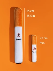 1 件大號 65 公分創意香菸毛絨玩具,蓬鬆的禁煙枕頭玩具,有趣的家居裝飾毛絨娃娃,聖誕禮物,戒菸生日禮物 - 黃色 - 查看 5