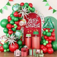 120入組紅綠色氣球聖誕節拱門裝飾 - 彩色 - 查看 1