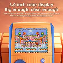 Consola De Juegos Portátil S1, Pantalla A Color De 3.0 Pulgadas, Reproductor De Juegos Retro De Arcade - doble blanco - Ver 7