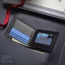 1入黃色男士短款多功能皮夾,具有大容量 - 黃色 - 查看 2