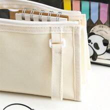 1個可愛的熊貓透明鉛筆盒,學生文具收納盒 - 米色 - 查看 5