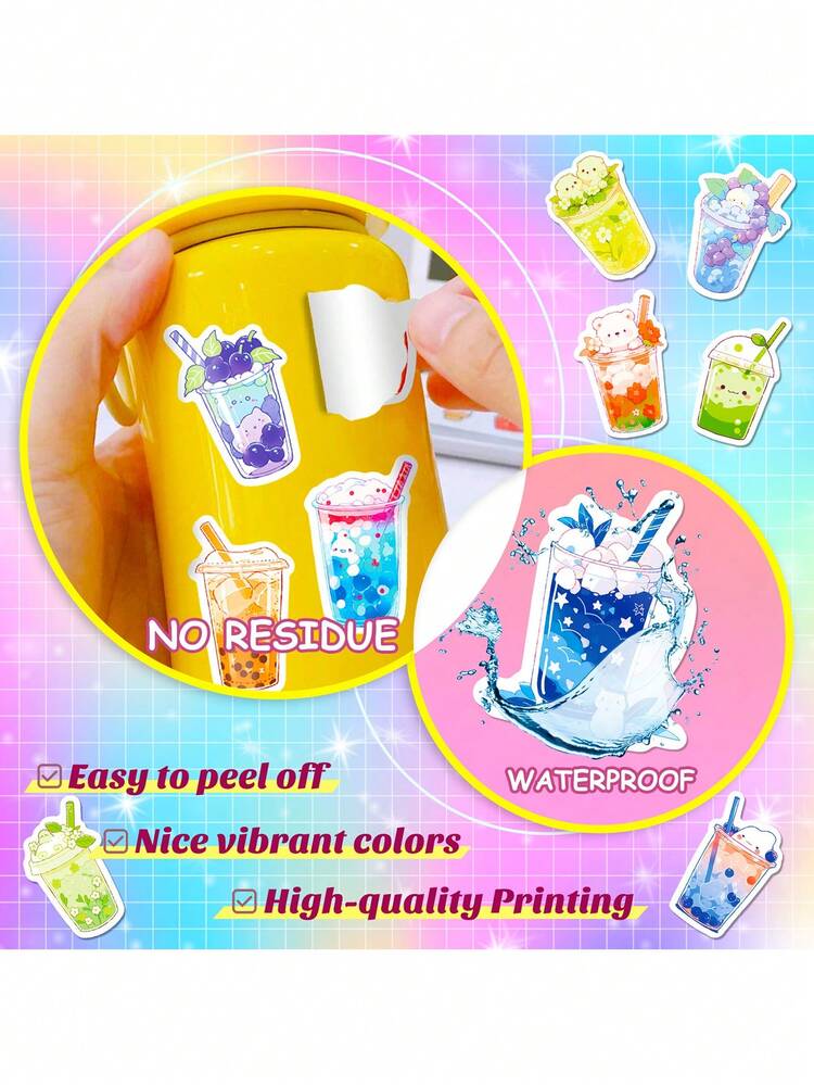100 Adesivi Motivazionali Rosa In PVC Per Ragazze - Citazioni Ispiratrici, Impermeabili, Per Laptop, Borracce E Scrapbooking - 4