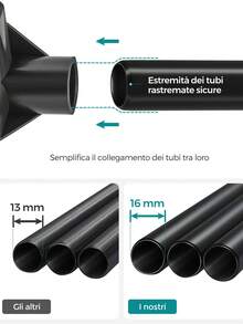 SONGMICS Guardaroba in Tessuto, Armadio Portatile per Camera da Letto, Appendiabiti con Copertura in Tessuto, Portabiti, 45 x 150 x 175 cm, 12 Scomparti, Struttura in Metallo, Tortora, Ritorno a Scuola - Tortora - Visualizzare 4