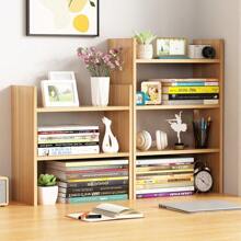 Organizador de estantería para escritorio de ordenador, estante de almacenamiento para escritorio de oficina, estantería de múltiples capas y compartimentos pequeños para dormitorio y estudio - Marrón - Ver 4