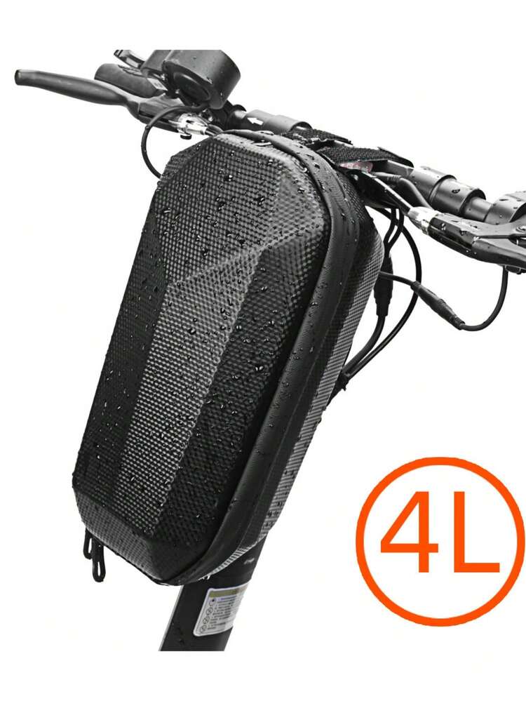 Hard Shell Eva Waterproof Handlebar Bag For Electric Scooter, Folding Bicycle, Balance Bike - Black - View 5