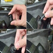 620 件汽車推式固定夾套件 - 塑膠門板扣件、擋泥板桿夾和最受歡迎尺寸的自動推式 Piumper 固定夾套裝 - 黑色 - 查看 8