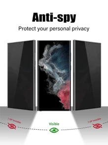2 Stücke Anti-Spion gehärtetes Glas Bildschirmschutz kompatibel mit Samsung Galaxy S21/S22/S23/S24 Ultra/S24 FE, kratzfest, stoßfest, wasserdicht, Geschenk für Geburtstag, Familie, Freunde, Handyzubehör