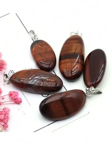 5 件/套天然石吊坠不对称形状紫水晶饰品 DIY 女士男士珠宝制作配饰日常礼物 - 1.5x2.5厘米 - 查看 9