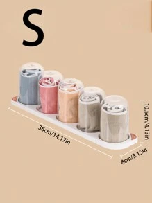 1只壁掛式內衣襪子收納盒,膠囊設計無需鑽孔,大容量防塵防潮收納盒 - 無色 - 查看 2