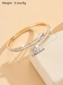 1只鑲有鑽石的手鍊,閃爍著的手鐲手環 - 圓形 - 查看 6