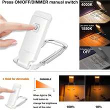 Rechargeable Reading LED Light,Usb Book Clip Light Folding Book Clip Light - White - View 2