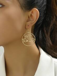 1對簡單多功能新年耳環 - 耳圈新年耳飾 - 查看 2