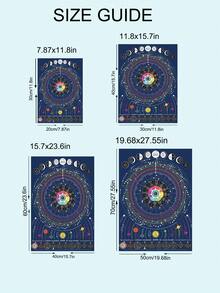 1pc Constellation Art Canvas Poster Wall Decor For Bedroom, Living Room, Study, Corridor, Staircase, Office, Frameless - Multicolor - View 5