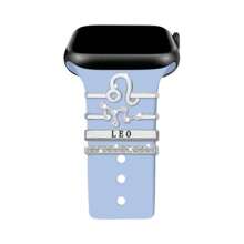 2024 Mới 12 Chòm sao Trang trí Nhẫn Tương thích với Apple Watch Silicone 49mm 45mm 44MM 42mm 41mm 40mm 38mm Loạt 8 7 6 5 4 3 Kim loại Kim cương Phụ kiện - Bạc - Xem 17