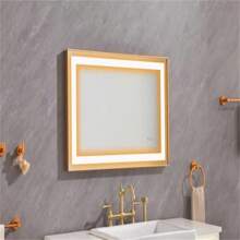 36*24 LED Lighted Bathroom Wall Mounted Mirror With High Lumen+Anti-Fog Separately Control