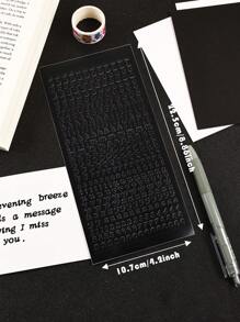 1 件金/銀箔貼紙,小寫黑色字母,適用於剪貼簿 Diy 日記專輯裝飾和禮品盒裝飾 - 彩色 - 查看 2