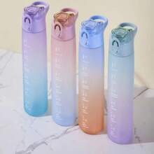 Botella motivacional de agua, termo portatil de agua - Morado - Ver 4