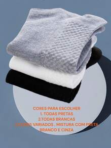 KIT 12 PARES MEIAS MASCULINA CANO CURTO ANTIDERRAPANTE USO DIA A DIA BASICA